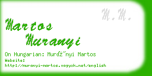 martos muranyi business card